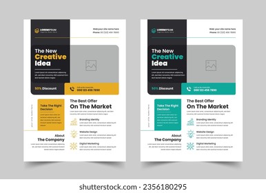 Business Flyer Template, Corporate Business Design, Print Template, Minimal Creative Flyers, promotion, advertise, A4