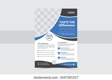 Business flyer template, Corporate flyer design, Banner template vector layout.