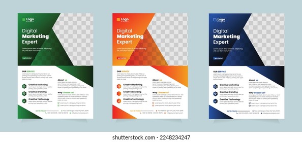 business flyer Template  Corporate Flyer pamphlet brochure cover design layout with abstract shape Colorful concepts