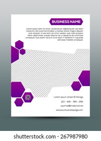 Business flyer template - creative purple design