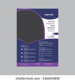 Business Flyer template, creative and stylish shape vector