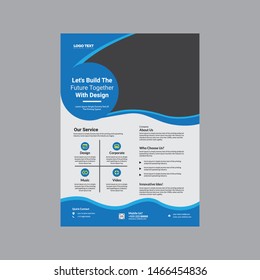 Business Flyer template, creative and stylish shape vector