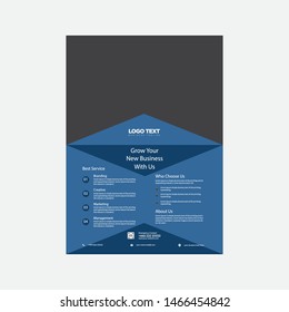 Business Flyer template, creative and stylish shape vector
