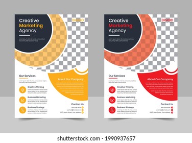 business flyer  template design. A4 paper size. For marketing, business proposal, promotion, advertise, publication, cover page