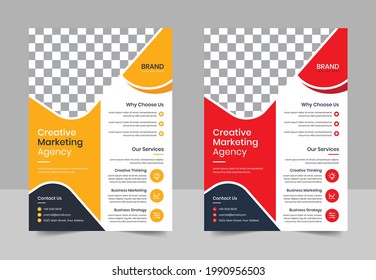 business flyer  template design. A4 paper size. vector. For marketing, business proposal, promotion, advertise, publication, cover page