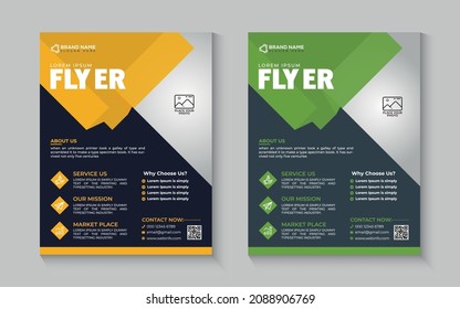 Business flyer template design a4 2 Color amazing design easy editable