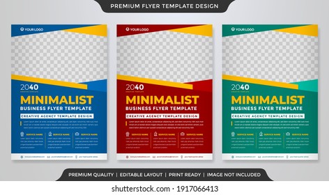 business flyer template design with abstract background layout concept use for product publication and promotion