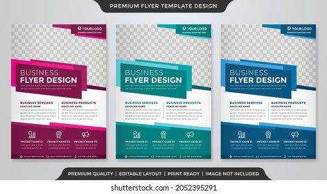 business flyer template design with abstract layout use for business cover and marketing ad