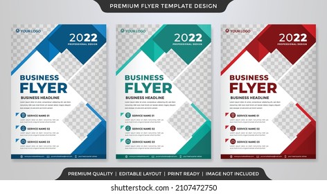 diseño de plantillas de folleto de negocios con uso de estilo abstracto para afiches de publicidad y promoción de empresas