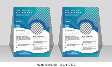 Business flyer template design by company