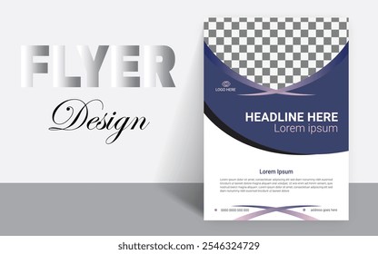 Business flyer template design. Corporate, marketing, business proposal, promotion, advertise, publication, cover page. new digital marketing poster