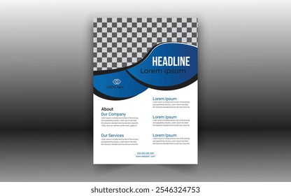 Business flyer template design. Corporate, marketing, business proposal, promotion, advertise, publication, cover page. new digital marketing poster