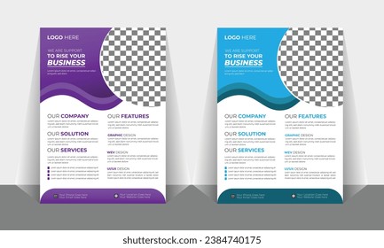 Business flyer template design with creative and modern style.