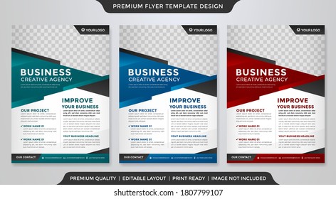 Business Flyer Template Design Minimalist Concept Stock Vector (royalty 