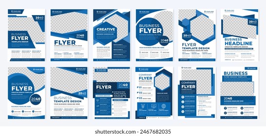 business flyer template design with minimalist concept and clea style use for corporate ads and business profile