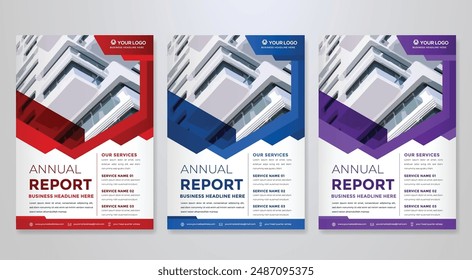 business flyer template design and minimalist style abstract background annual report brochure cover