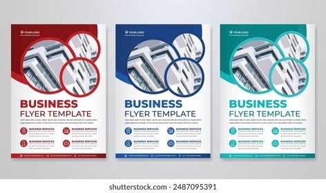 business flyer template design and minimalist style abstract background annual report brochure cover