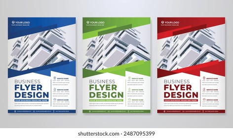 business flyer template design and minimalist style abstract background annual report brochure cover