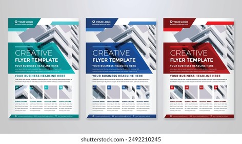 business flyer template design and minimalist style abstract background annual report brochure cover