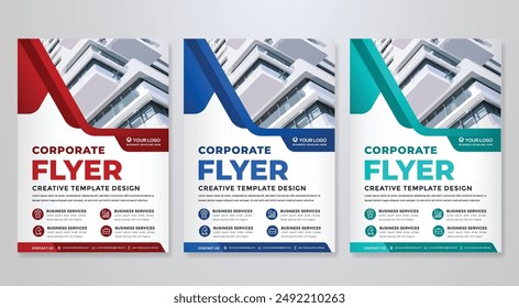 business flyer template design and minimalist style abstract background annual report brochure cover