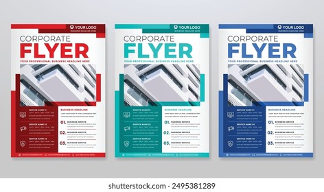 business flyer template design and minimalist style abstract background annual report brochure cover