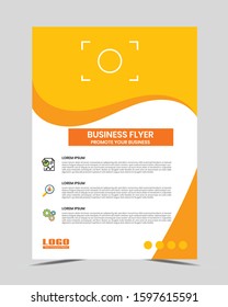 Business Flyer Template Design. poster brochure cover design layout space for photo background, vector illustration template in A4 size. report, catalog, magazine.