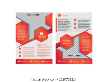 Imágenes vectoriales de diseño de plantillas de folletos empresariales