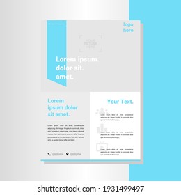 Vector de diseño de plantillas de volante de negocios. con un tema azul, moderno y sencillo, bueno para su negocio, creativo y promocional y fácil de usar.