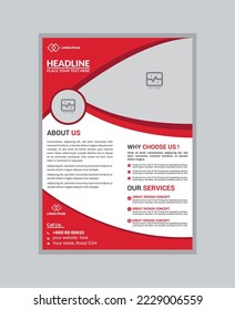 Business Flyer Template Design, vector illustration template in A4 size, Business abstract vector template