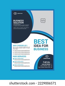 Business Flyer Template Design, vector illustration template in A4 size, Business abstract vector template