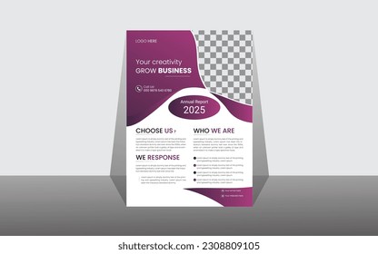 business flyer template design vector card