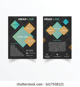 Business flyer template with diagonal shape