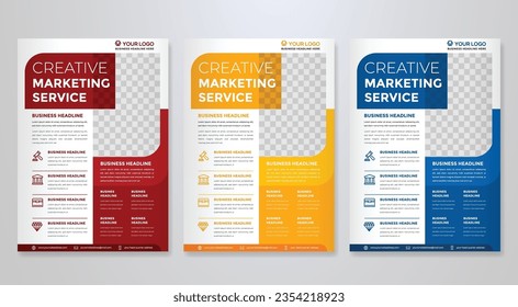 business flyer template editable vector design