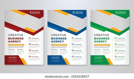 diseño vectorial editable de plantilla de folleto de negocios