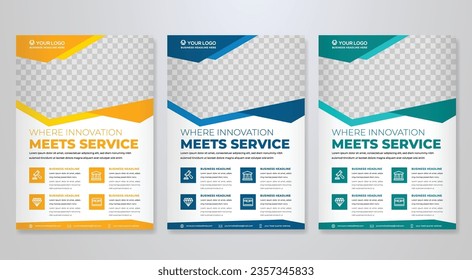 diseño vectorial editable de plantilla de folleto de negocios