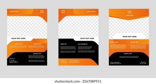 business flyer template for event advertising. A4 design size. minimalist template design