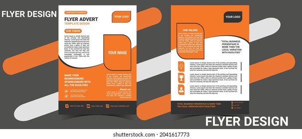 Business flyer template with Free vector .