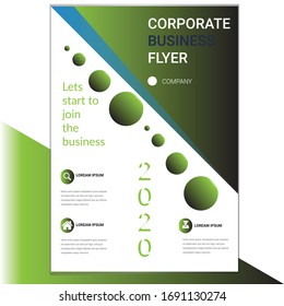 Business flyer template with Gradient