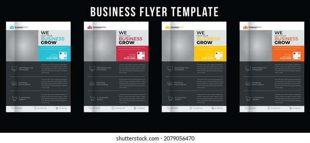 Business Flyer Template minimal layout and modern business