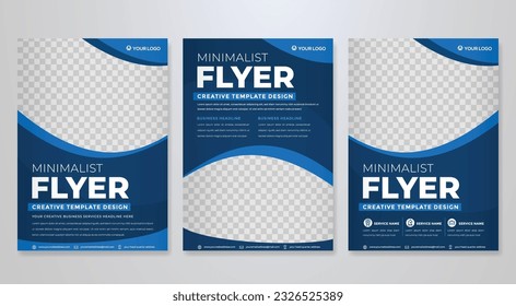business flyer template with minimalist layout and modern style use for promotion kit and product publication