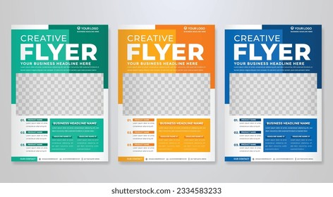 business flyer template with minimalist layout and modern style use for promotion kit and product publication