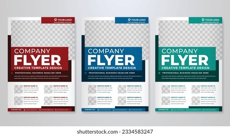 business flyer template with minimalist layout and modern style use for promotion kit and product publication