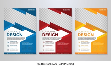 business flyer template with minimalist layout and modern style
