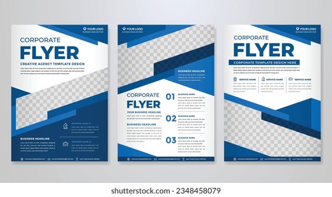 business flyer template with minimalist layout and modern style