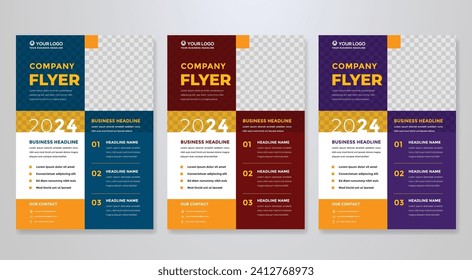 business flyer template with minimalist layout and modern style use for promotion kit and product publication