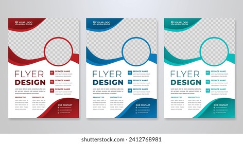 business flyer template with minimalist layout and modern style use for promotion kit and product publication