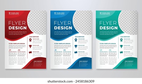 business flyer template with minimalist layout and modern style