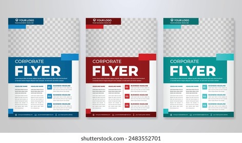 business flyer template with minimalist layout and modern style	