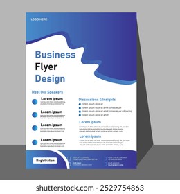 business flyer template with minimalist layout and modern style use for promotion kit and product publication