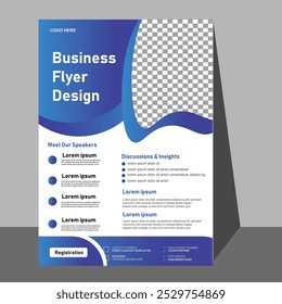 business flyer template with minimalist layout and modern style use for promotion kit and product publication